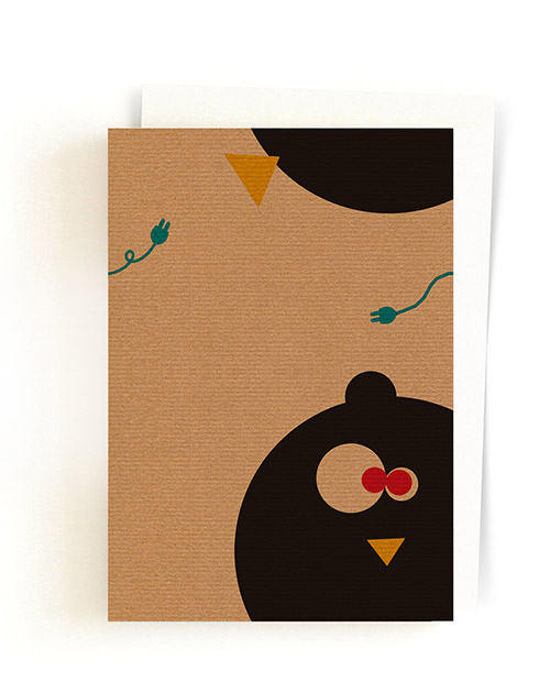 Pig & Chicken / Postcard + Envelope 01